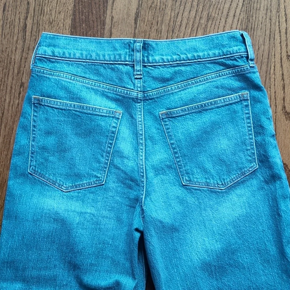 J. Crew Factory Women's Wide Leg Crop Classic Blue Jeans Size 27 NWOT - Picture 3 of 6